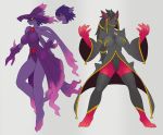  2020 4_toes 5_fingers anthro banette breasts clothed clothing digital_media_(artwork) duo female fingers hair hi_res link2004 mismagius nintendo pok&eacute;mon pok&eacute;mon_(species) purple_hair smile toes video_games zipper zipper_mouth 