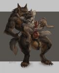 2024 4_toes 5_fingers almondpidor anal anal_penetration animal_genitalia animal_penis anthro arm_tuft arms_around_neck arms_around_partner balls big_balls big_dom_small_sub big_knot big_penis biped bodily_fluids body_hair brown_body brown_fur brown_pubes canid canine canine_genitalia canine_penis canis carrying_another carrying_partner chest_fur claws clenched_teeth collar digital_media_(artwork) digital_painting_(artwork) digitigrade dominant duo ear_barbell ear_piercing ear_ring elbow_tuft erection eye_scar facial_scar fangs feet fingers fur genital_fluids genitals grey_body grey_fur hairy_balls hands_behind_head hi_res holding_leash holding_object huge_balls huge_knot huge_penis imminent_knotting knot knotted_penis large_penetration larger_anthro larger_male leash leash_pull leashed_collar leg_grab legs_up male male/male mammal muscular muscular_anthro muscular_male mythological_canine mythological_creature mythology nipples nude_anthro nude_male painting_(artwork) paws penetration penile penile_penetration penis penis_in_ass piercing precum pubes red_penis reverse_stand_and_carry_position ring_piercing ruff scar sex shaded sheath simple_background size_difference smaller_anthro smaller_male smaller_penetrated spread_legs spreading standing standing_sex tail teeth toe_claws toes tuft vein veiny_arms veiny_muscles veiny_penis werecanid werecanine werecreature werewolf wolf