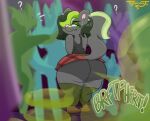 alternative_fashion anthro concert crowd ear_piercing fart fart_cloud fart_fetish femboy goth group hal_(hal_skunky) hi_res male mammal mephitid onomatopoeia piercing skunk skunk_tail smelly solo sound_effects teasyrat text