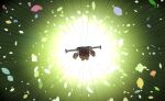  claws glowing gundam gundam_gquuuuuux gundam_seed gundam_seed_freedom mecha mecha_focus missile_pod mobile_suit no_humans one-eyed parody robot scene_reference science_fiction shiro_kunugi weapon z&#039;gok_(seed) zeknova 