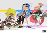 aqua_eyes aqua_hair aqua_trim barazushi_(splatoon) barazushi_wrap_(splatoon) black_leggings black_shorts blobmob_flip-flops_(splatoon) blonde_hair blue_tank_top boots brown_boots bulbz_tri-stringer_(splatoon) capri_pants cmyk collared_shirt colored_tips commentary_request dark-skinned_female dark-skinned_male dark_skin digi-camo_forge_mask_(splatoon) dress_shirt dual_wielding emberz_(splatoon) enperry_(splatoon) eyebrow_cut flip-flops forge_(splatoon) glassless_glasses_(splatoon) goggles goggles_on_head gradient_hair green_eyes green_stripes grey-framed_eyewear grey_pants grey_shawl highres holding ink inkling inkling_boy inkling_girl inkling_player_character inoue_seita knee_boots lace-up_boots leggings lensless_glasses logo logo_print long_shirt looking_at_viewer mask mouth_mask multicolored_hair navy_king_tank_(splatoon) new-day_arrows_(splatoon) octoling octoling_girl octoling_player_character official_art on_one_knee open_mouth pants parted_bangs pointy_ears ponytail print_mask print_sandals print_tank_top rubble sandals second-party_source shadow shawl shirt shoe_soles shoes short_ponytail short_shorts short_sleeves shorts simple_background smile sneakers spiked_duck_boots_(splatoon) splash_mob_(splatoon) splatana_wiper_rus-t_(splatoon) splatoon_(series) splatoon_3 striped_clothes striped_shirt striped_sleeves suction_cups swim_goggles swim_goggles_(splatoon) takoroka_(splatoon) tank_top tassel tentacle_hair text_print thick_eyebrows toni_kensa_(splatoon) twinklez_splat_dualies_(splatoon) two-tone_hair upside-down v-shaped_eyebrows vertical-striped_clothes vertical-striped_shirt vertical-striped_sleeves white_background white_shirt white_sleeves wing_collar yellow_eyes zink_(splatoon) 