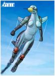  aircraft airplane alternate_species border breasts cloudscape female flying hi_res humanoid humanoidized living_aircraft living_machine living_vehicle machine pirin-apex sky solo symbol vehicle white_border wings 