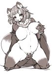  anthro belly big_breasts breasts canid canine clothed clothing coat crotch_grab featureless_breasts female fur grope hair kemono kneeling mammal masturbation monochrome navel neck_tuft off_shoulder open_clothing open_coat open_topwear partially_clothed paws raccoon_dog seductive seductive_eyes setouchi_kurage simple_background slightly_chubby solo tanuki tongue tongue_out topwear tuft vaginal vaginal_masturbation white_background 