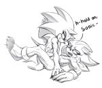  anthro barefoot bite_mark blush claws duo eyelashes genitals hi_res male male/male noctobi nude penis shadow_the_hedgehog sonic_the_hedgehog sonic_the_hedgehog_(series) toe_claws 