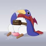  1:1 avian blush bodily_fluids cum cum_on_ground disgaea ejaculation erection genital_fluids genitals hi_res male penis prinny scarf self_taste simple_background solo solo_focus sweat tapering_penis tongue tongue_out vein veiny_penis video_games vogold 