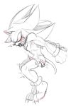  anal anthro barefoot blush bodily_fluids bound claws cum eyelashes gag gagged genital_fluids genitals hi_res male noctobi nude pawpads penis ring_gag sex_toy shadow_the_hedgehog solo sonic_the_hedgehog_(series) toe_claws vibrator 