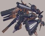  advance_of_zeta beam_rifle energy_gun full_body grey_background gun gundam highres holding holding_gun holding_weapon looking_at_viewer mecha mecha_focus mecha_kaku_man missile_pod multiple_shields no_humans robot titans_test_team_(gundam) weapon 