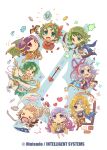  &gt;_&lt; 6+girls arrow_(projectile) blonde_hair blue_eyes book bow_(weapon) chibi chibi_only commentary_request company_name cup dragon_wings dragonstone earrings fee_(fire_emblem) felicia_(fire_emblem) fire_emblem fire_emblem:_genealogy_of_the_holy_war fire_emblem:_radiant_dawn fire_emblem:_the_blazing_blade fire_emblem:_the_sacred_stones fire_emblem:_thracia_776 fire_emblem_cipher fire_emblem_fates green_eyes green_hair hasumi_fumi headband heather_(fire_emblem) holding holding_book holding_bow_(weapon) holding_polearm holding_staff holding_weapon horseback_riding ilyana_(fire_emblem) jewelry long_hair maid maid_headdress multiple_girls myrrh_(fire_emblem) official_art one_eye_closed oversized_fork oversized_object pegasus polearm purple_hair rebecca_(fire_emblem) red_eyes riding saucer short_hair staff tailtiu_(fire_emblem) teacup tina_(fire_emblem) tripping twintails weapon wings 