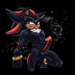  abs anthro balls barefoot bodily_fluids claws eyelashes genital_fluids genital_piercing genitals male muscular muscular_anthro muscular_male noctobi nude pawpads penis penis_piercing piercing precum shadow_the_hedgehog solo sonic_the_hedgehog_(series) toe_claws 