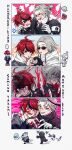  ... 2boys ahoge anger_vein aotsuki_eito armband black_gloves black_halo black_streaks blood blood_on_clothes blood_on_face blue_eyes blue_jacket character_name chibi chibi_inset collage copyright_name crack cracked_glass drooling evil_grin evil_smile fish_head gakuran glasses gloves grabbing_another&#039;s_ear grabbing_another&#039;s_hair grey_hair grin halo hand_on_another&#039;s_ear hand_on_another&#039;s_shoulder hand_on_own_face heart heart_hands heart_hands_duo heart_in_heart_hands highres holding_another&#039;s_hair hood hoodie impaled jacket jacket_over_hoodie knife last_defense_academy_school_uniform male_focus mouth_pull multicolored_hair multicolored_jacket multiple_boys multiple_views no_pupils official_alternate_eye_color official_alternate_hairstyle possessed purple_eyes red_hair school_uniform short_hair smile spikes spoilers streaked_hair sumino_takumi sunglasses sweatdrop the_hundred_line_-last_defense_academy- trembling two-tone_jacket typo wa_ga_ne wasp white_armband white_gloves white_jacket yaoi zombie 