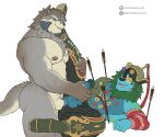 6:5 anal anal_penetration anthro anthro_on_anthro anthro_penetrated anthro_penetrating anthro_penetrating_anthro artist_name balls blue_balls blue_body blue_fur blue_penis canid canine clothed clothing duo erection eye_roll felid fur genitals green_mane grey_body grey_fur grey_hair grin hair humanoid_genitalia humanoid_penis johnthelewd_art lion lying male male/male male_penetrated male_penetrating male_penetrating_male mammal mane markings muscular muscular_anthro muscular_male narrowed_eyes nude on_back open_mouth open_smile pantherine patreon patreon_logo penetration penile penile_penetration penis penis_in_ass red_markings sex side_view simple_background smile standing tan_balls tan_body tan_fur tan_penis text white_background x_logo yellow_eyes yellow_markings