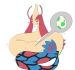  &lt;3 egg female hi_res milotic nintendo pok&eacute;mon pok&eacute;mon_(species) pon_(pixiv) pregnant pregnant_belly red_sclera simple_background solo video_games white_background 