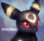  absurd_res blitzdrachin canid conditional_dnp eeveelution hi_res mammal nintendo painting pok&eacute;mon pok&eacute;mon_(species) red_eyes umbreon video_games 