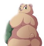  2020 anthro brown_body brown_fur butt clothing fur green_eyes hi_res inigo_(kusosensei) kemono kusosensei male mammal overweight overweight_anthro overweight_male shirt solo topwear undressing ursid 