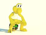  3d_(artwork) anonymous_artist anthro balls bottomless cel_shading clothed clothing digital_media_(artwork) flaccid genitals humanoid_genitalia humanoid_penis koopa koopa_troopa looking_at_viewer male mario_bros nintendo partially_clothed penis scalie shaded shell shirt sitting solo tank_top topwear video_games 