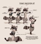  2020 anthro bottomless cheek_tuft clothed clothing crop_top ear_piercing english_text facial_tuft featureless_crotch female full-length_portrait fur grey_body grey_fur hi_res mammal midriff multiple_poses open_mouth open_smile piercing pointedfox portrait pose procyonid raccoon shirt signature simple_background sitting smile solo standing text topwear tuft 