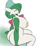  absurd_res areola big_areola big_breasts big_butt breasts butt curvy_figure female gallade girllade half-closed_eyes hi_res humanoid narrowed_eyes nintendo nipples not_furry plantedpot pok&eacute;mon pok&eacute;mon_(species) simple_background solo thick_thighs tired video_games voluptuous 