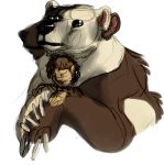  alpha_channel brown_bear conjoined cuddling derangedleech duo feral grizzly_bear hug human male mammal multi_ear multi_eye multi_face multi_head multi_snout polar_bear ursid ursine 
