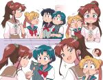 +++ 4girls :d ^_^ animal bangs bishoujo_senshi_sailor_moon black_cat black_hair black_sailor_collar blonde_hair blue_eyes blue_hair blue_sailor_collar blue_skirt blush bow brown_hair brown_sailor_collar brown_skirt cat clenched_hand closed_eyes closed_mouth crescent crescent_facial_mark double_bun earrings facial_mark fist_pump forehead_mark green_eyes grey_shirt hair_bobbles hair_ornament hand_on_another&#039;s_shoulder hand_to_own_mouth happy hino_rei holding holding_animal holding_cat interlocked_fingers jewelry juuban_middle_school_uniform kino_makoto kino_makoto&#039;s_school_uniform long_hair long_sleeves looking_at_another luna_(sailor_moon) mizuno_ami multiple_girls multiple_views open_mouth own_hands_clasped own_hands_together parted_bangs pleated_skirt ponytail red_bow sailor_collar school_uniform serafuku shirt short_hair short_sleeves skirt smile sparkle speech_bubble sweatdrop ta_girls_school_uniform tsubobot tsukino_usagi twintails white_shirt 
