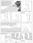  2016 beach comic english_text hi_res hplovehorse human male mammal monochrome seaside text 
