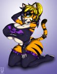  anthro breasts felid female goth hi_res mammal pantherine solo tabytha_starling tiger zombieray10 