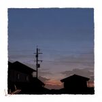  alu.m_(alpcmas) artist_name building cloud cloudy_sky commentary_request evening highres house no_humans original outdoors power_lines sky urban utility_pole 