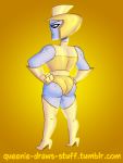  3_fingers alien armor belt boots clothed clothing female fingers footwear frown gauntlets gloves handwear headgear helmet hi_res humanoid legwear leotard looking_at_viewer looking_back male penumbra_(ducktales) pouting skimpy solo spots spots_(marking) thigh_boots thigh_highs tight_clothing unamused white_eyes 