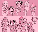  absurd_res anthro antlers bikini blush blush_stickers breasts bulge clothed clothed_feral clothing eye_patch eyewear female feral fin girly hair hat head_fin headgear headwear hi_res horn male mammal multi_ear multi_nipple navel nipples open_mouth pink_theme simple_background swimwear tem temmie_(undertale) topwear undertale uyu video_games white_body witch_hat 