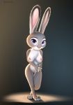  2020 3_toes 4_fingers anthro breasts conditional_dnp digital_drawing_(artwork) digital_media_(artwork) disney eyebrows female fingers fur genitals hi_res judy_hopps lagomorph leporid long_ears looking_at_viewer mammal mercurial64 nipples purple_eyes pussy rabbit shadow simple_background solo toes zootopia 