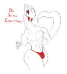  anthro apollo_puthon big_butt butt clothing conadolpomp_(artist) girly hypnotic_eyes long_tail makeup male mascara muscular muscular_male nintendo pok&eacute;mon pok&eacute;mon_(species) seviper sharp_teeth sketch solo teeth thick_thighs thong underwear video_games 