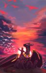  2020 claws day detailed_background deviantsoulmates digital_media_(artwork) dragon duo hi_res horn human mammal membrane_(anatomy) membranous_wings outside scales scalie sky spines western_dragon wings 