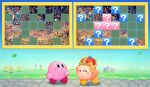  :o ^_^ arched_crown artist_name blue_eyes blue_flower chef_kawasaki closed_eyes commentary_request crown flower highres kirby kirby's_dream_land kirby_(series) lavender_(flower) leaf looking_up no_humans orange_flower outdoors parody parted_lips path pink_flower puzzle puzzle_swap standing suyasuyabi title_parody twitter_username waddle_dee 