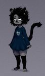  &lt;3 animal_humanoid anonymous_artist anthro black_eyes black_nose blue_clothing blue_dress cat_humanoid clothing domestic_cat dress felid felid_humanoid feline feline_humanoid felis female hair humanoid legwear mammal mammal_humanoid simple_background smile solo stockings unknown_artist 