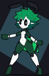 2025 ant antennae_(anatomy) anthro ari_(ariabaddonart) arthropod arthropod_abdomen barefoot black_sclera digital_media_(artwork) feet green_body green_hair hair hymenopteran insect looking_at_viewer male mammal nude smile solo usagibun1 white_body white_eyes