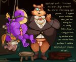 2025 activision after_sex anthro anus arms_tied bag_over_head balls bdsm bear bodily_fluids bondage bottomless bottomless_anthro bottomless_male bound butt clothed clothing cum cum_on_butt cum_on_leg dialogue discarded_clothing dragon duo english_text eyewear footwear fully_bound fur genital_fluids genitals hi_res humanoid_genitalia humanoid_penis legs_tied male male/male mammal membrane_(anatomy) membranous_wings moneybags_(spyro) monocle multicolored_body mythological_creature mythological_scalie mythology nude_anthro nude_male orange_body orange_fur penis purple_body questionable_consent restraints scalie shoes shrew's_fiddle spyro spyro_the_dragon stocks story story_in_description suspension suspension_bondage sweat tail tail_tied tan_body text thick_tail thick_thighs two_tone_body upside_down wings wings_tied zinnick