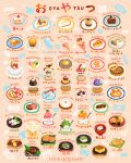  almond_tofu apple_pie banana banana_slice cake cake_slice candy cherry chiffon_cake chocolate chocolate_cake coffee_jello commentary_request cookie crepe dango dessert donut dorayaki eclair_(food) food food_focus fruit fruit_tart galette_des_rois_(food) gelatin gingerbread_man heart ice_cream_cone issiki_toaki kashiwa_mochi_(food) macaron mochi mont_blanc_(food) muffin no_humans original pancake parfait pie pie_slice popsicle pudding pumpkin_pie roasted_sweet_potato sakura_mochi sanshoku_dango shaved_ice shiruko_(food) spoon star_(symbol) strawberry strawberry_cake strawberry_slice sweet_potato sweets taiyaki tart_(food) translation_request tsukimi_dango waffle wagashi 