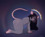  angie anthro anus aphrodisiac bodily_fluids butt dozybunn drooling drugs female genital_fluids genitals hi_res mammal murid murine presenting presenting_hindquarters psychedelic pussy pussy_juice raised_tail rat rodent saliva slim solo tongue tongue_out 