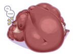  anthro bear belly belly_grab big_belly big_cheeks big_nipples chubby_cheeks clothed clothing dialogue english_text fatmimic fur hand_on_belly hi_res huge_belly huge_moobs hyper hyper_belly kumatetsu love_handles lying male mammal morbidly_obese morbidly_obese_anthro morbidly_obese_male navel nipples obese obese_anthro obese_male on_side one_eye_closed open_mouth overweight overweight_anthro overweight_male red_body red_fur simple_background solo speech_bubble text the_boy_and_the_beast topless topless_male underwear underwear_only white_background 