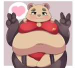  &lt;3 2020 anthro belly clothing hi_res inigo_(kusosensei) kemono kusosensei male mammal navel obese overweight overweight_male solo underwear ursid 