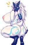  anthro big_breasts big_butt bovid breasts butt caprine fecharis female fur hi_res huge_breasts kindred_(lol) lamb_(lol) league_of_legends looking_at_viewer looking_back mammal nipples riot_games sheep simple_background solo tailzkim video_games white_background white_body white_fur 