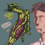  1:1 6_arms 8_limbs absurd_res anthro arthropod clothed clothing comic dialogue dress duo female hi_res human male mammal marine multi_arm multi_limb prehistoric_species speech_bubble sun_bug trilobite trilobite_girl(sun_bug) 