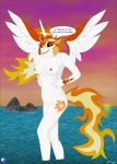  anthro beach breasts daybreaker_(mlp) fab3716 female friendship_is_magic hasbro hi_res my_little_pony nude seaside solo 