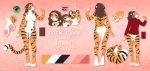  2020 anthro black_stripes breasts digital_media_(artwork) eyebrows eyelashes featureless_breasts featureless_crotch felid female fur green_eyes hi_res mammal model_sheet nude open_mouth orange_body orange_fur pantherine smu solo striped_body striped_fur stripes teeth tiger tongue 