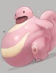  ambiguous_gender beady_eyes belly big_belly grey_background hi_res leg_markings lickitung markings morbidly_obese morbidly_obese_ambiguous nintendo obese obese_ambiguous oruka0827 overweight overweight_ambiguous pink_body pink_skin pok&eacute;mon pok&eacute;mon_(species) simple_background solo tongue tongue_out video_games 