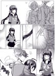  ... 2boys 2girls ahoge akamatsu_kaede blush criis-chan danganronpa door greyscale hair_ornament hair_scrunchie hairclip harukawa_maki jacket left-to-right_manga long_hair looking_at_viewer momota_kaito monochrome multiple_boys multiple_girls new_danganronpa_v3 print_shirt sailor_collar school_uniform scrunchie serafuku shirt short_hair skirt speech_bubble spiked_hair sweatdrop thighhighs tumblr_username zettai_ryouiki 