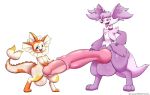  animal_genitalia animal_penis anthro anthro_on_anthro anthro_penetrated anthro_penetrating anthro_penetrating_anthro balls big_balls big_penis canine_penis collar collar_only delphox duo eeveelution genitals hi_res huge_balls huge_penis hyper hyper_genitalia hyper_penis interspecies looking_at_another male male/male neoteny nintendo nude open_mouth open_smile penetration penile penile_penetration penis penis_in_penis pok&eacute;mon pok&eacute;mon_(species) semi-anthro sex simple_background smile smushpretzel standing standing_sex thick_thighs tongue tongue_out urethral urethral_penetration vaporeon video_games white_background 