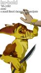  3d_(artwork) 4k 9:16 absurd_res alpha_channel anthro claws digital_media_(artwork) hi_res horn humanoid knife kobold kobold_dellarte low_poly lowpoly male nude open_mouth reptile scalie simple_background solo text transparent_background vijaya 
