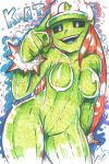  absurd_res breasts cactus female green_body hi_res humanoid khat mcdave19 solo traditional_media_(artwork) 