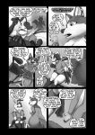 3_fingers 4_arms 5_fingers absurd_res angry antennae_(anatomy) anthro arthropod awkward bee big_breasts big_butt black_and_white bottomwear breasts business butt canid canine canis chest_tuft claws cleavage clothed clothed_anthro clothed_female clothed_male clothing comic dialogue domestic_dog dress ear_piercing english_text female fight finger_claws fingernails fingers frustrated fully_clothed fully_clothed_anthro fully_clothed_female fully_clothed_male group heather_(soomir) hi_res huge_butt husky hymenopteran insect insect_wings male mammal mandibles monochrome multi_arm multi_limb multiple_scenes mustelid nails nordic_sled_dog nursery obscured_eyes otter piercing profanity sasha_(soomir) sharp_fingernails sharp_nails shirt shirt_tug shorts smile soomir speech_bubble spitz stinger stinger_tail t-shirt tail text thick_thighs thought thought_bubble thoughts topwear tuft tussling wings
