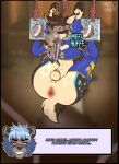 absurd_res anthro antlers anus arms_tied armwear badger balls bdsm black_body black_fur black_hair black_nose blindfold blue_body blue_clothing blue_eyes blue_fur blue_hair bodily_fluids body_worship bondage bound brown_body brown_fur butt chastity_cage chastity_device cheerleader cheerleader_outfit clothed clothing crop_top damienkamien deer degradation dirty dirty_clothing dirty_talk dirty_underwear dominant dominant_anthro dominant_male duct_tape duo ear_piercing ears_back eyebrows facial_scar footwear fur gag genitals gold_(metal) guiche_piercing hair half-closed_eyes hands_tied heart_symbol hi_res hooves horn humiliation jockstrap jockstrap_in_mouth jockstrap_on_face jockstrap_sniffing legs_behind_back legs_tied legs_up legwear louis_(rashthefur) male male/male mammal markings moan musk musk_worship musky_underwear mustelid musteline narrowed_eyes navel onomatopoeia piercing pivoted_ears restraints rope scar scent scent_play sequence shirt shy smile sniffing sniffing_clothes sock_in_mouth sock_sniffing socks sound_effects speech_bubble spots spotted_body spotted_fur spread_legs spreading stained_underwear stocks stuff_gag submissive submissive_anthro submissive_male sweat tail tally_marks tape tape_bondage tape_gag teeth text thrack topwear underwear underwear_gag underwear_sniffing